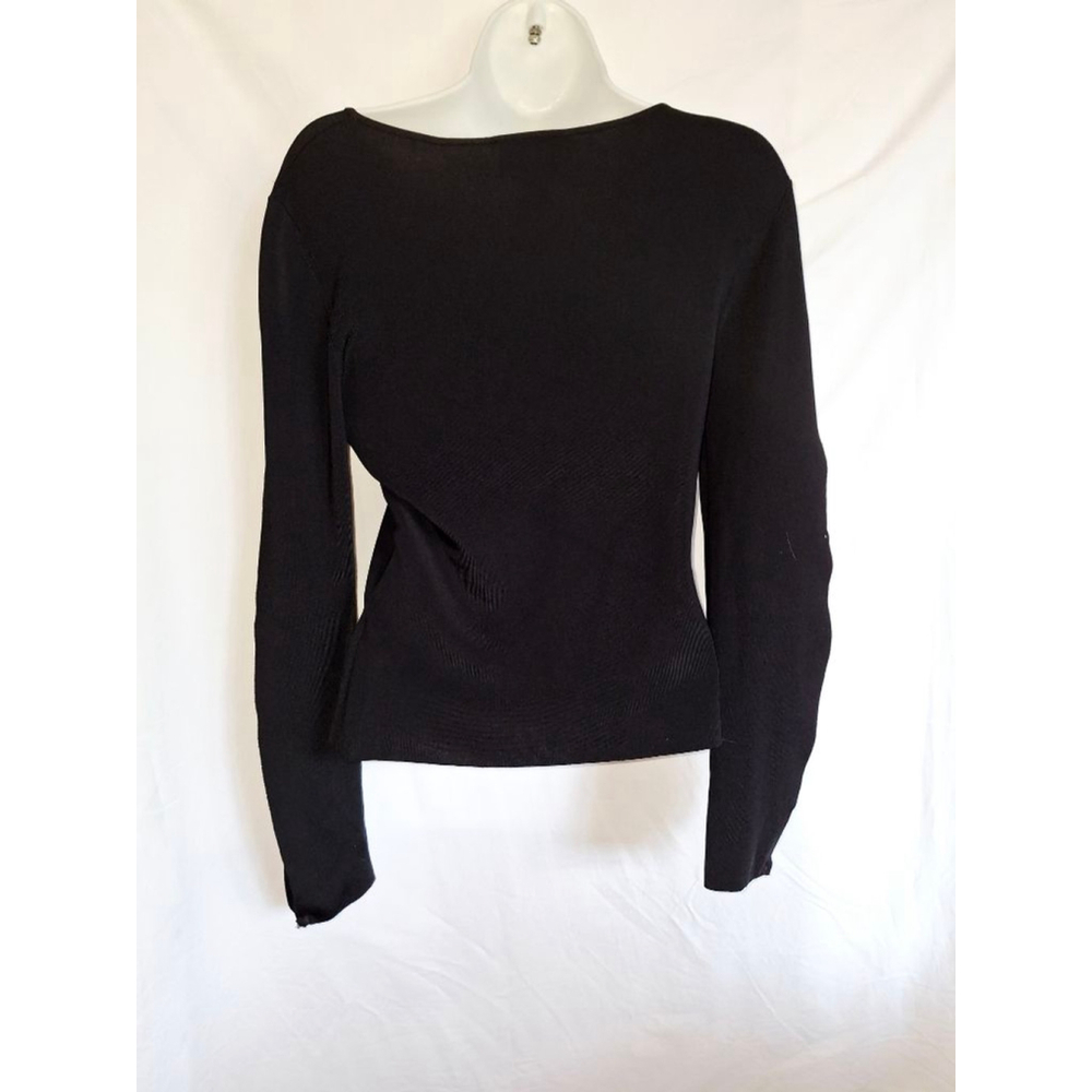 Harley-Davidson Black & White biker womens Long Sleeve Tee Shirt M - Picture 3 of 4